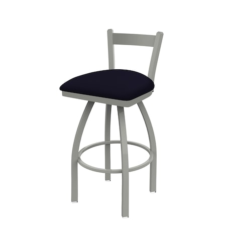 Holland Bar Stool Co 25" Low Back Swivel Counter Stool, Nickel Finish, Canter Twilight Seat 82125AN002